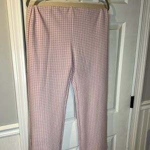 SHEIN pink and white stretchy trousers